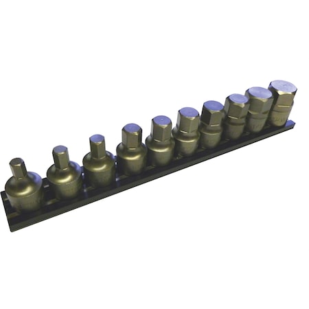 Vim Tools VIM Tools 10-Piece Half Cut Stubby Fractional SAE Impact Hex Set IMPACT-VI6